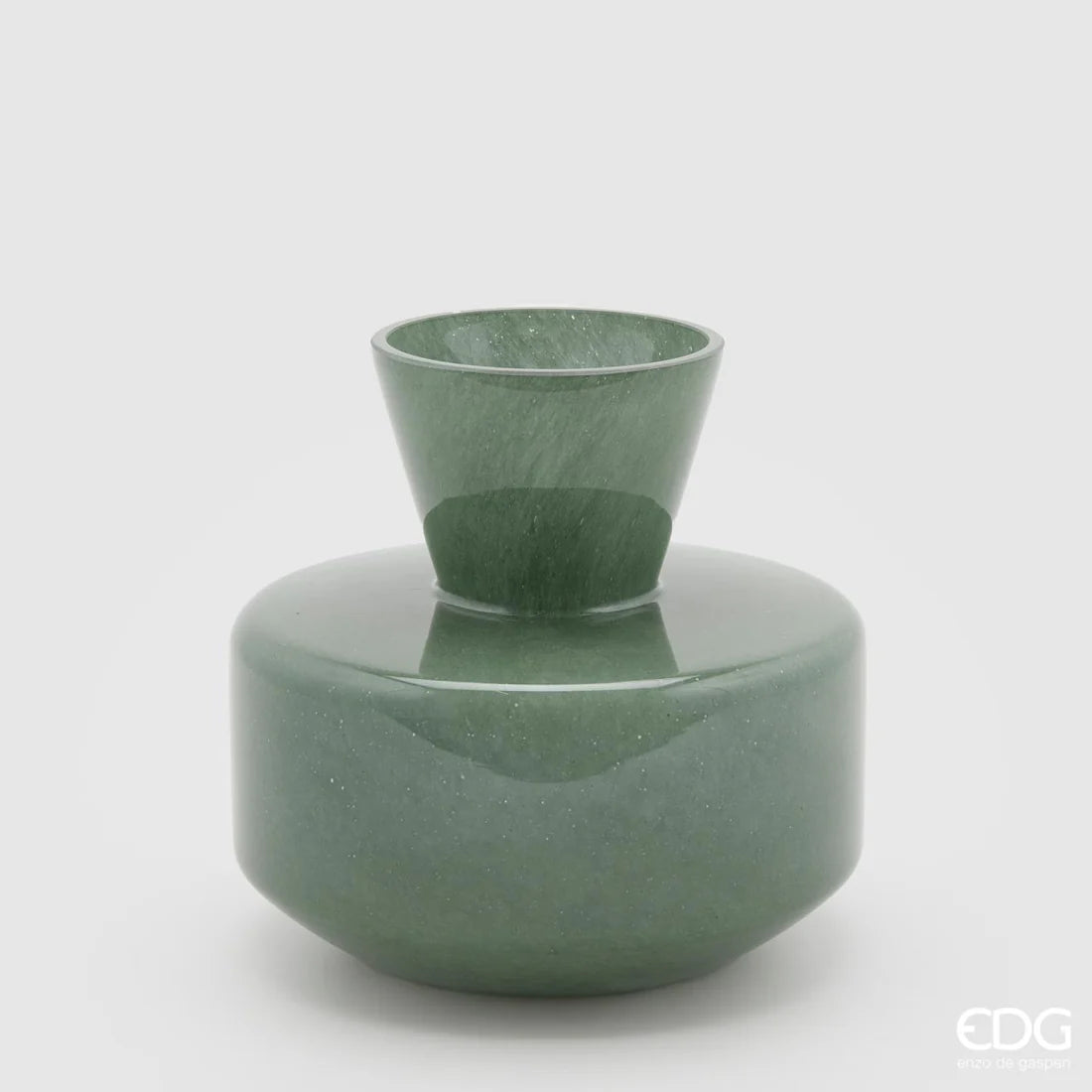 Vaso Rotondo con Collo Verde EDG