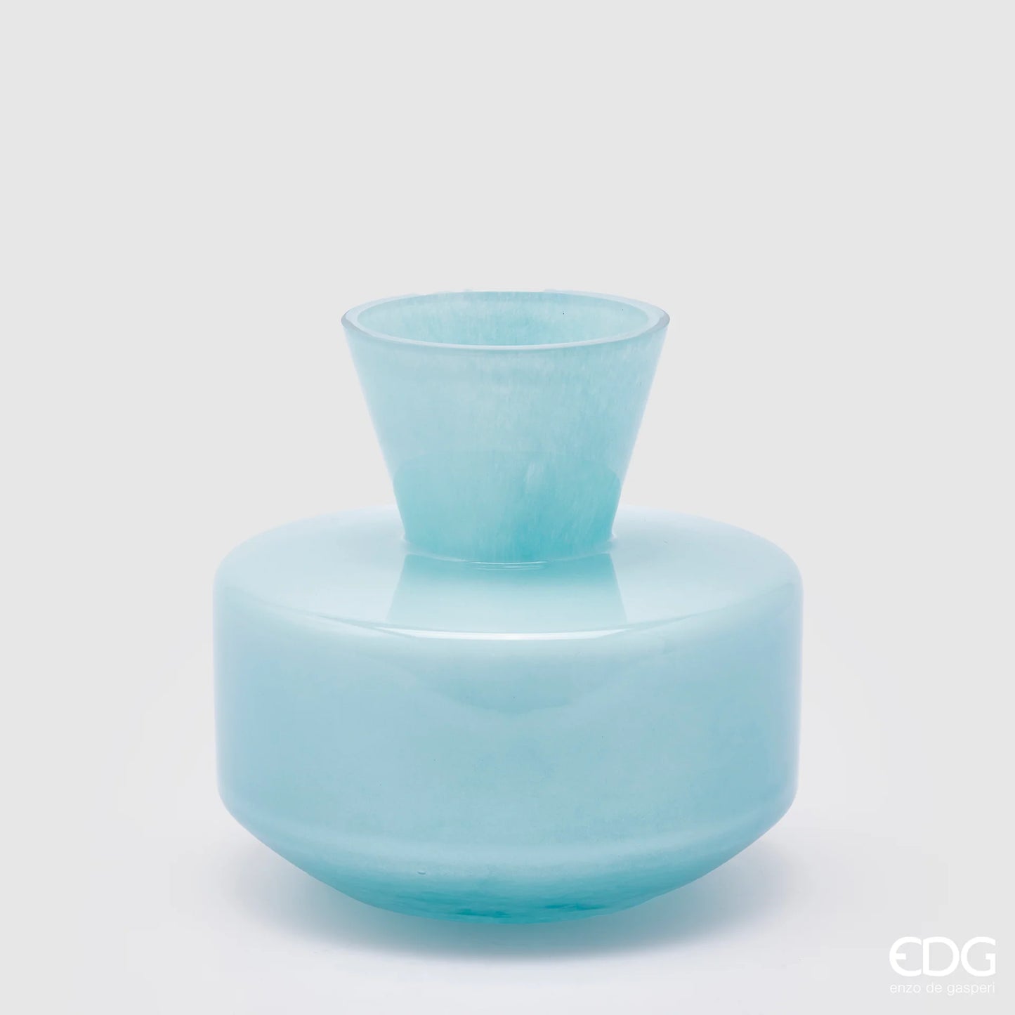 Vaso Rotondo con Collo Azzurro EDG
