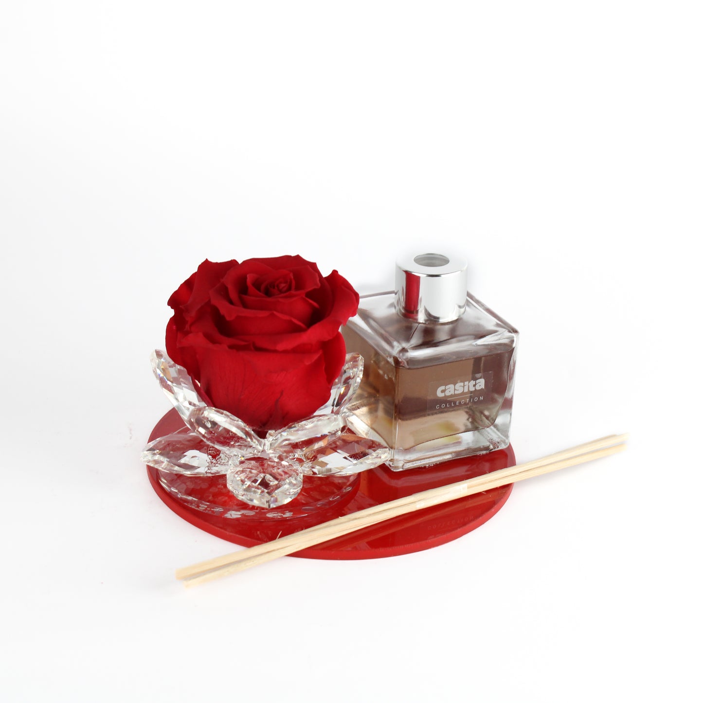 Box Grande Rosa Stabilizzata con Profumatore