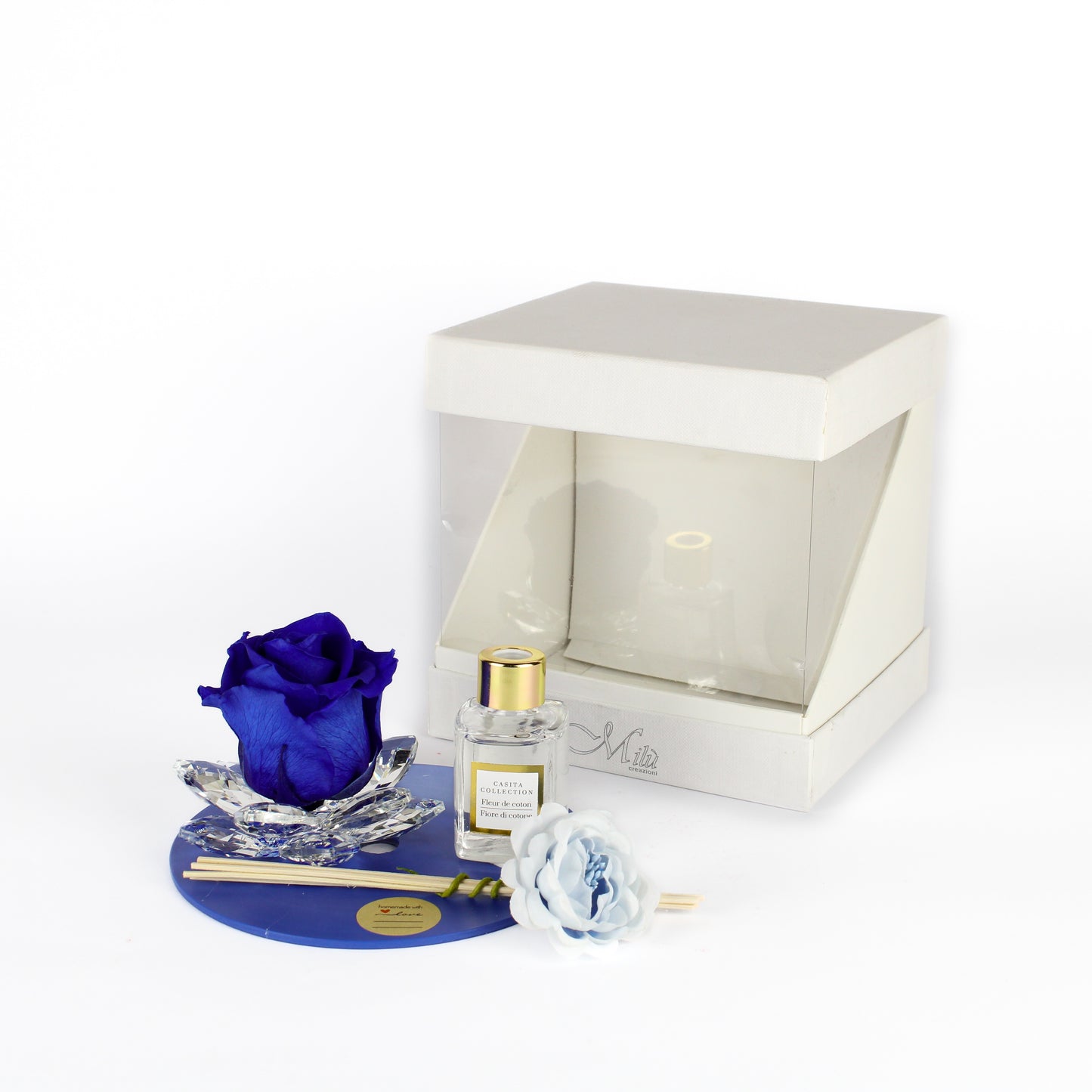 Box Grande Rosa Stabilizzata con Profumatore
