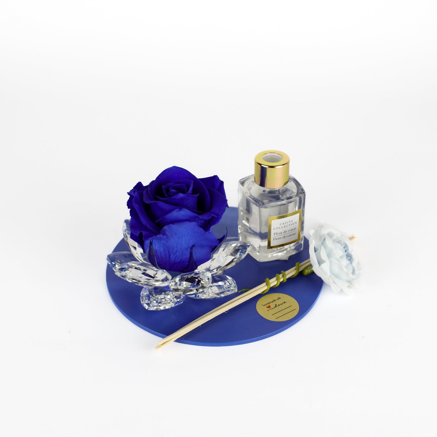 Box Grande Rosa Stabilizzata con Profumatore